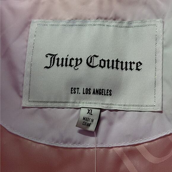 Juicy Couture Womens XL Rainbow Cloud Puffer Vest Boxy Zip Jacket Y2K Revival - Picture 9 of 12